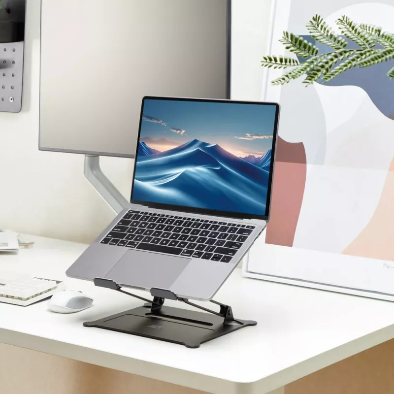 Βάση laptop ACT AC8140 αλουμινίου αδιαβάθμιστη ρύθμιση ύψους Μαύρο