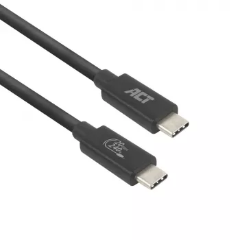 ACT USB4 20Gbps 240W καλώδιο USB Type-C 2m Μαύρο USB-IF πιστοποιημένο