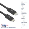 ACT USB4 20Gbps 240W καλώδιο USB Type-C 2m Μαύρο USB-IF πιστοποιημένο