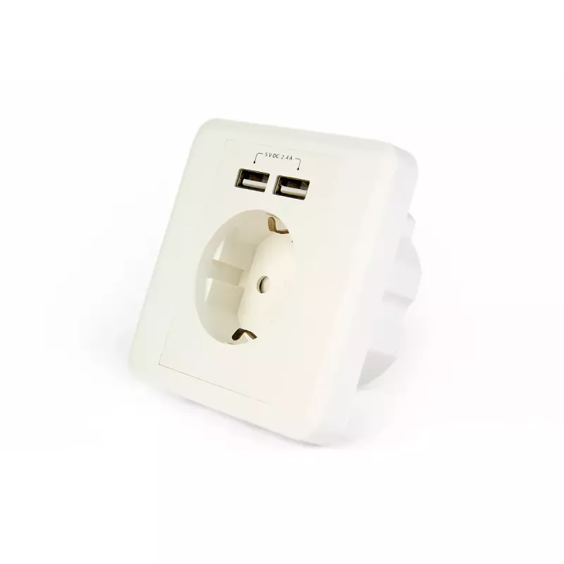 Πρίζα 2 x USB EnerGenie EG-ACU2A2-01