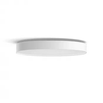 Philips Hue White ambience Enrave εξαιρετικά μεγάλο φωτιστικό οροφής, έξυπνο φωτιστικό οροφής, Bluetooth, λευκό, LED, μέταλλο, μη αντικαταστάσιμος λαμπτήρας