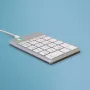 R-Go Tools Αριθμητικό Πληκτρολόγιο R-Go Numpad Break, Εργονομικό Αριθμητικό Πληκτρολόγιο με Λογισμικό Διαλειμμάτων, Ενσύρματο, Λευκό