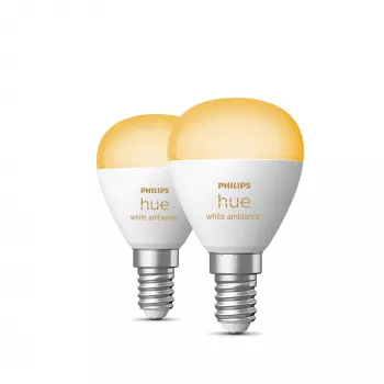 Philips Hue White Ambiance Lustre – Έξυπνος λαμπτήρας E14 – (συσκευασία 2 τεμ.)