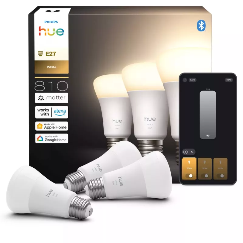 Philips A60 – Έξυπνος λαμπτήρας E27 – 810, Bluetooth/Zigbee, LED, E27, A19, απαλό λευκό, 2700 K