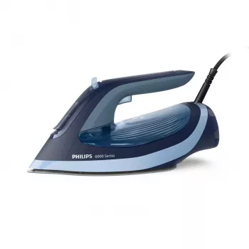 Σίδερο ατμού Philips 6000 series DST6120/20 – 2600 W, πλάκα SteamGlide Plus, πίδακας ατμού 190 g/min, δοχείο νερού 0,3 l, 1,5 kg, μπλε