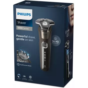Philips SHAVER Series 5000 S5886/30 ανδρικό ξυραφάκι περιστροφικό trimmer μαύρο, καφέ