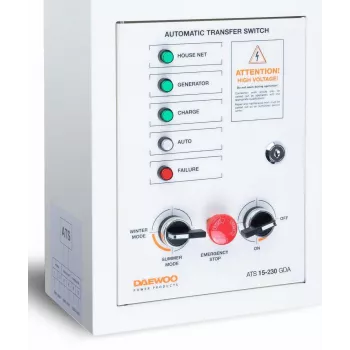 Αυτόματος διακόπτης DAEWOO ATS15-230GDA, 230 V, 50 Hz, επίτοιχος, ανοξείδωτο ατσάλι, 5 kg