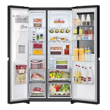 Ψυγείο LG InstaView GSGV81EPLL Side-by-Side ελεύθερης τοποθέτησης 635 L μαύρο