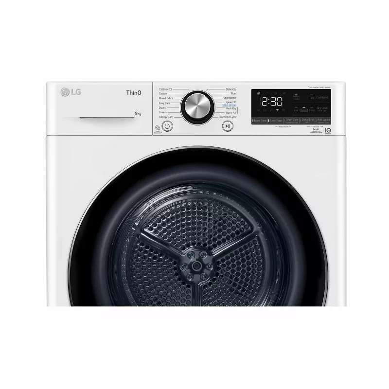 LG RH90V9AV2N στεγνωτήριο ρούχων ελεύθερης τοποθέτησης μπροστινής φόρτωσης 9 kg λευκό