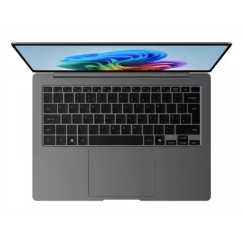 Samsung NP940XHAA-EXP Intel Core Ultra 7 256V Laptop 35,6 cm (14 ίντσες) Οθόνη αφής 16 GB LPDDR5x-SDRAM 512 GB SSD Wi-Fi 7 (802.11be) Windows 11 Home Deutsch Γκρι