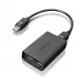 Lenovo DisplayPort σε Dual-DisplayPort Καλώδιο οθόνης USB-A Μαύρο