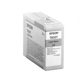 Epson μεμονωμένη συσκευασία ανοιχτό μαύρο T850700, ανοιχτό μαύρο, μελάνη pigment, 80 ml, 1 τεμ.