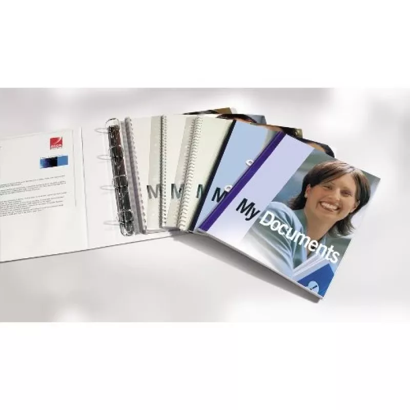 GBC Filestrip WireBind & ClickBind PVC, λευκό, πολυβινυλοχλωρίδιο (PVC), A4, 245 g, 100 τεμ., Αίγυπτος