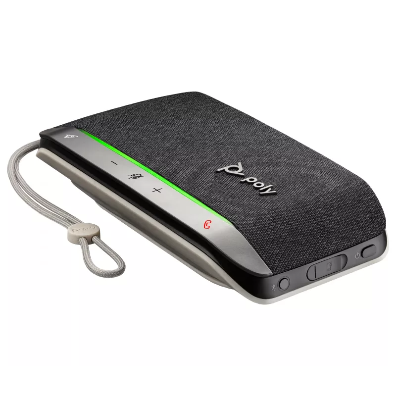HP Poly Sync 20 USB-A Speakerphone, PC, Ασημί, 0,715 m, IP64, Windows 10, Windows 11, MacOS