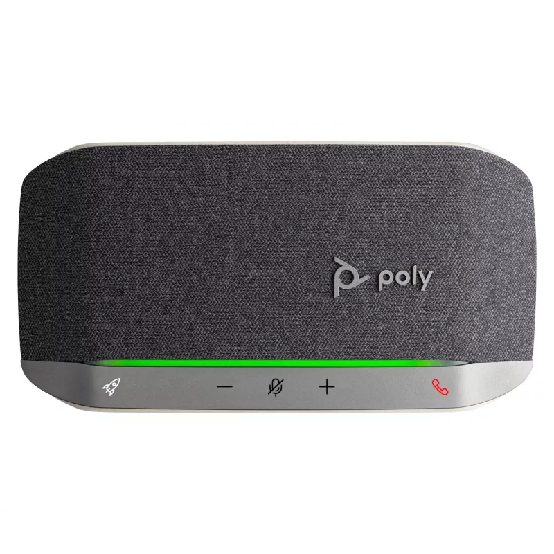HP Poly Sync 20 USB-A Speakerphone, PC, Ασημί, 0,715 m, IP64, Windows 10, Windows 11, MacOS
