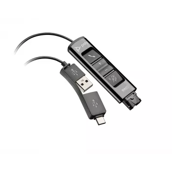 HP Poly DA85 Προσαρμογέας USB σε QD Μαύρο TAA