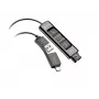 HP Poly DA85 Προσαρμογέας USB σε QD Μαύρο TAA