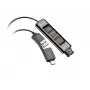 HP Poly DA85-M Προσαρμογέας USB σε QD Μαύρο TAA
