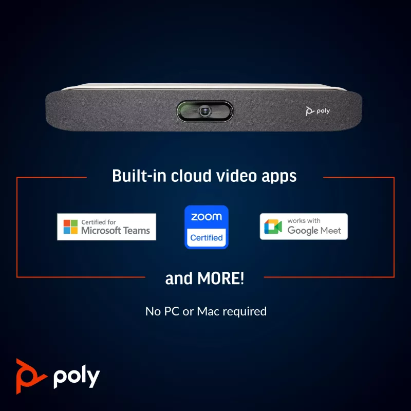 HP Poly Studio X30 βιντεομπάρα all-in-one με κιτ ελεγκτή TC8