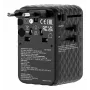 Verbatim Charge 'n' Travel 100W καθολικός ταξιδιωτικός προσαρμογέας με αναδιπλούμενο καλώδιο μαύρο