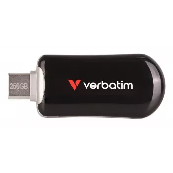 Verbatim Plectra USB-C-Flash-Laufwerk μαύρο 256GB, 256 GB, USB Type-C, 3.2 Gen 1 (3.1 Gen 1), 100 MB/s, χωρίς καπάκι, μαύρο