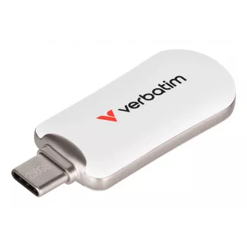 Verbatim Plectra USB-C Flash Drive λευκό 256GB, 256 GB, USB Type-C, 3.2 Gen 1 (3.1 Gen 1), 100 MB/s, χωρίς καπάκι, λευκό