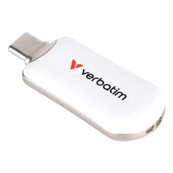 Verbatim Plectra USB-C Flash Drive λευκό 512GB, 512 GB, USB Type-C, 3.2 Gen 1 (3.1 Gen 1), 100 MB/s, χωρίς καπάκι, λευκό