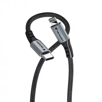 Verbatim Sync & Charge καλώδιο USB-C σε Lightning 120 cm, 1,2 m, Lightning, USB C, βύσμα αρσενικό, βύσμα αρσενικό, μαύρο