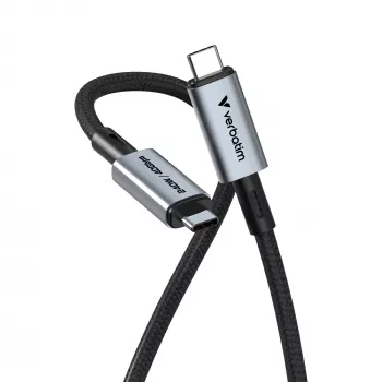 Verbatim Sync & Charge καλώδιο USB C σε USB C 240W 40 Gbit/s 120 cm, 1,2 m, USB C, USB C, USB4 Gen 2x2, 40 Gbit/s, μαύρο
