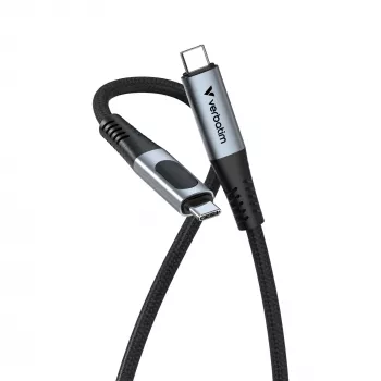 Verbatim Sync & Charge καλώδιο USB-C σε USB-C 240W 40 Gbit/s με οθόνη 120 cm