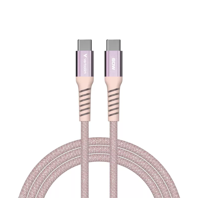 Verbatim Sync & Charge μαγνητικό καλώδιο – 60 W USB-C σε USB-C, 120 cm, ροζ