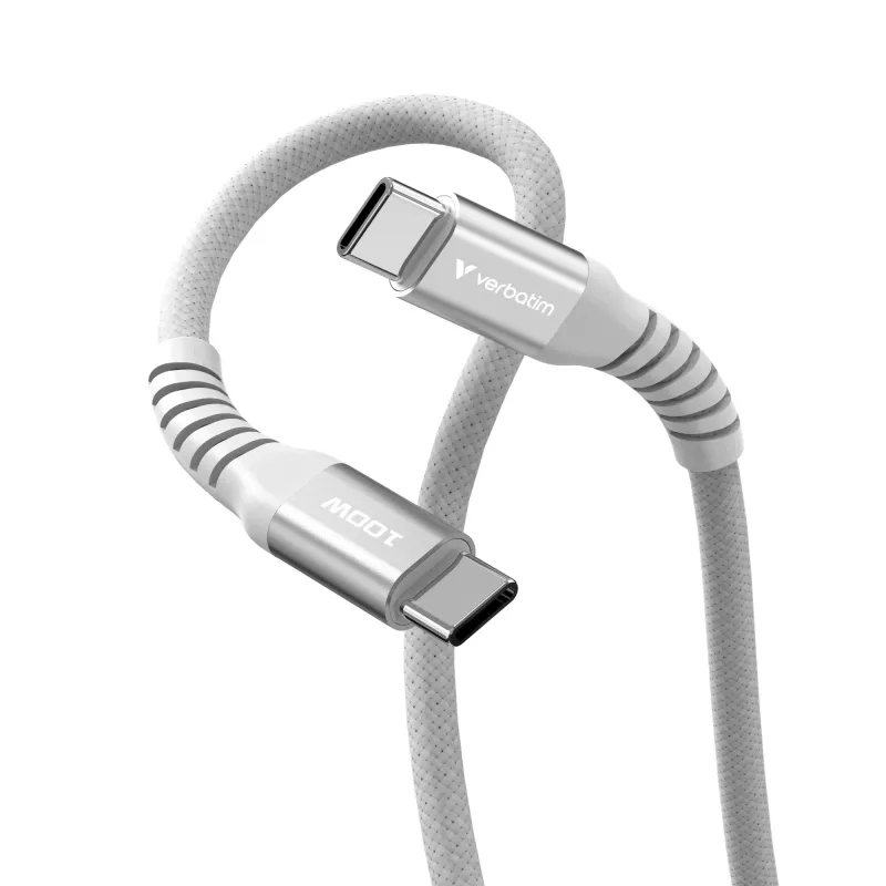 Verbatim Sync & Charge μαγνητικό καλώδιο - 100W USB-C σε USB-C 120 cm γκρι