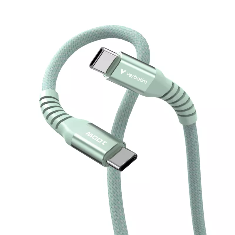 Verbatim Sync & Charge μαγνητικό καλώδιο - 100W USB-C σε USB-C 120 cm πράσινο