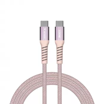Verbatim Sync & Charge μαγνητικό καλώδιο – 100W USB-C σε USB-C, 120 cm, ροζ