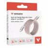 Verbatim Sync & Charge μαγνητικό καλώδιο – 100W USB-C σε USB-C, 120 cm, ροζ