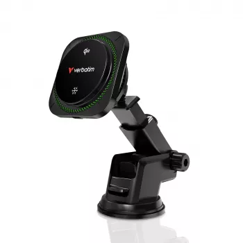 Verbatim Charge 'n' Drive Qi2 μαγνητικός ασύρματος φορτιστής αυτοκινήτου RGB