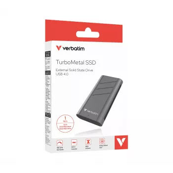 Verbatim TurboMetal SSD USB4 1TB USB Type-C USB4 Gen 2x2 ασημί