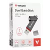 Verbatim Dual QuickStick USB stick 1 TB USB Type-A / USB Type-C 3.2 Gen 1 (3.1 Gen 1) γκρι