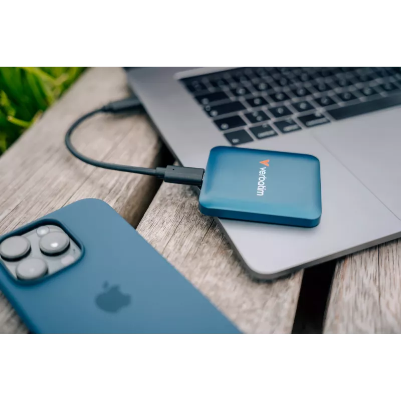 Verbatim SnapBack SSD 1TB μπλε Metallic, 1 TB, USB Type-C, USB 3.2 Gen 2x2, 2000 MB/s, 20 Gbit/s, μπλε