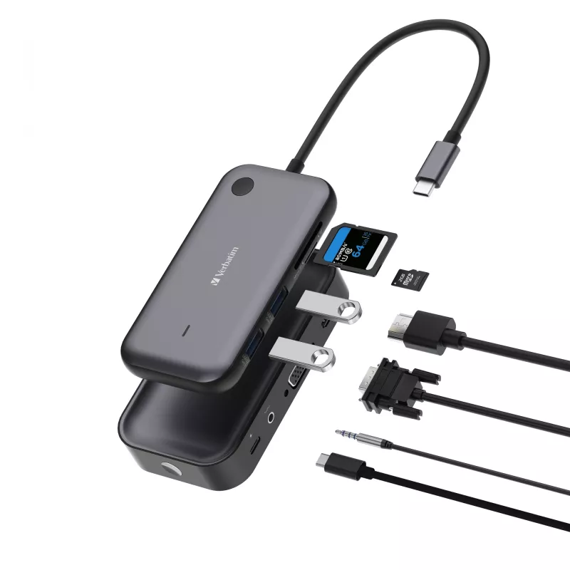 Verbatim Share My Screen 1080p USB-C ασύρματος adapter οθόνης με hub WDA-01