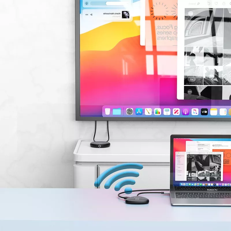 Verbatim Share My Screen USB-C ασύρματος adapter οθόνης 4K με hub WDA-02