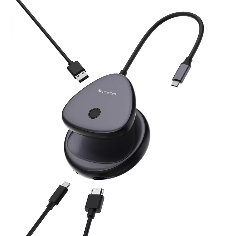Verbatim Share My Screen USB-C ασύρματος adapter οθόνης 4K με hub WDA-02