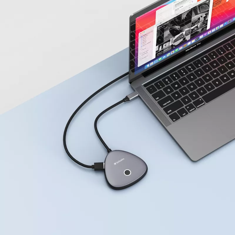 Verbatim Share My Screen USB-C ασύρματος adapter οθόνης 4K με hub WDA-02