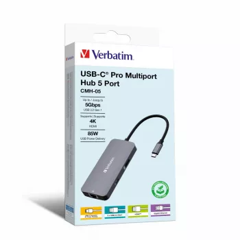 Verbatim CMH-05 USB Type-C 5000 Mbit/s ασημί