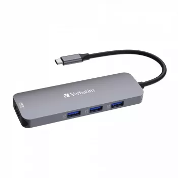 Verbatim CMH-08 USB Type-C 5000 Mbit/s ασημί