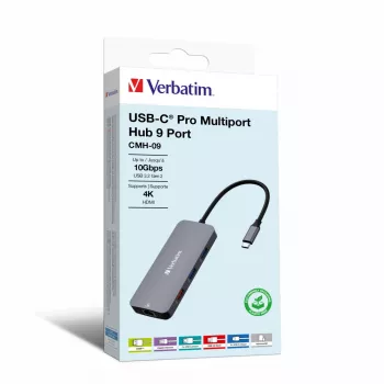 Verbatim CMH-09 USB Type-C 10.000 Mbit/s ασημί