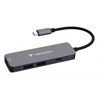 Verbatim USB-C Essentials multiport hub 4 θύρες: HDMI, USB-C PD, USB-A 3.2 Gen 1, USB-A