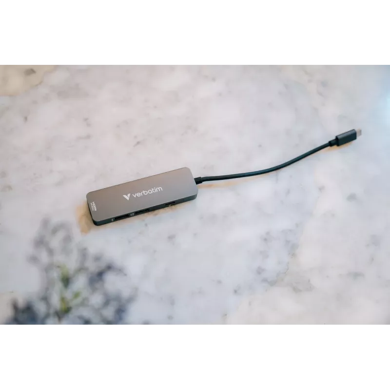 Verbatim USB-C Essentials multiport hub 4 θύρες: HDMI, USB-C PD, USB-A 3.2 Gen 1, USB-A