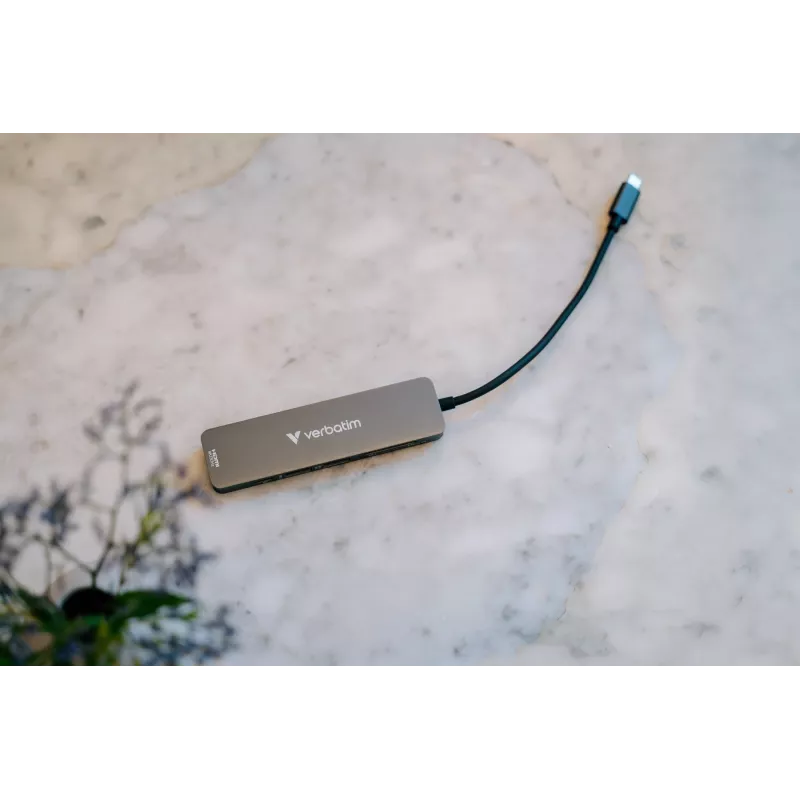 Verbatim USB-C Essentials multiport hub 6 θύρες: HDMI, USB-C PD, USB-A 3.2 Gen 1, USB-A, SD & microSD
