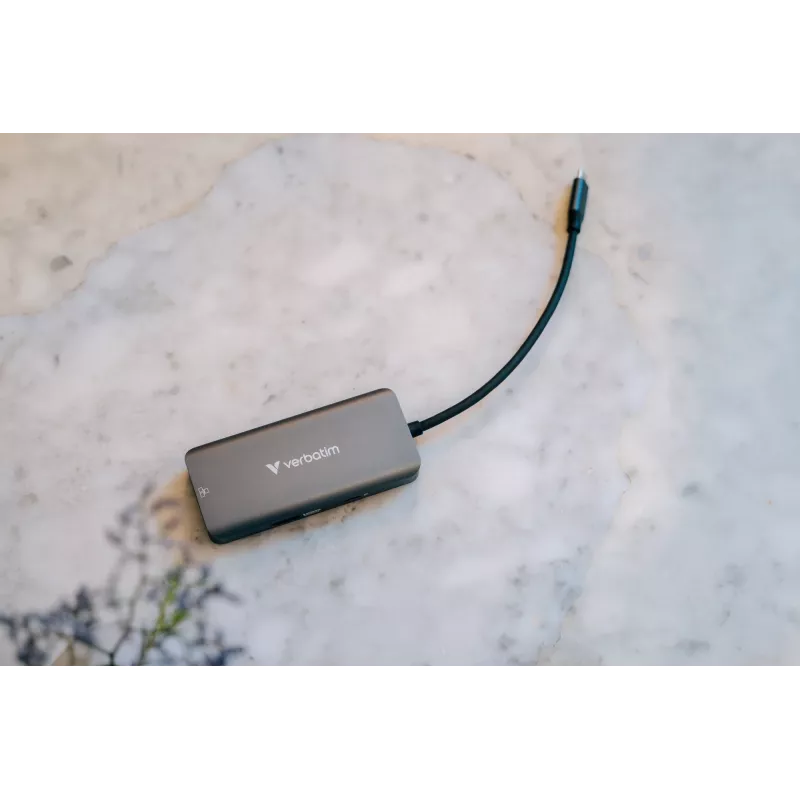 Verbatim USB-C Essentials multiport hub 6 θύρες: RJ45, HDMI, USB-C PD, 3 x USB-A 3.2 Gen 1